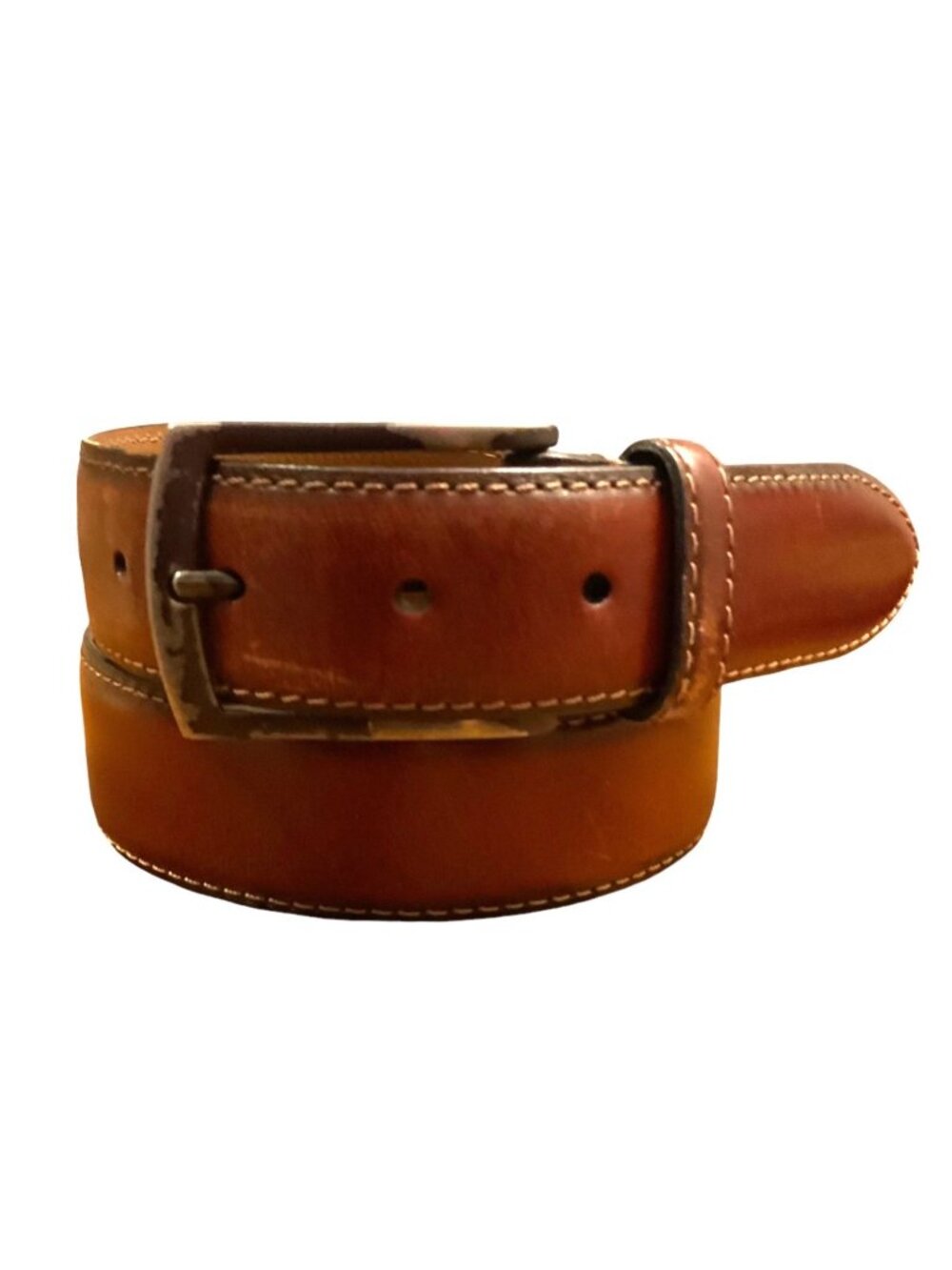 Jos A Bank Mens Belt Size 40 100 cm Brown Genuine Leather Made In Italy